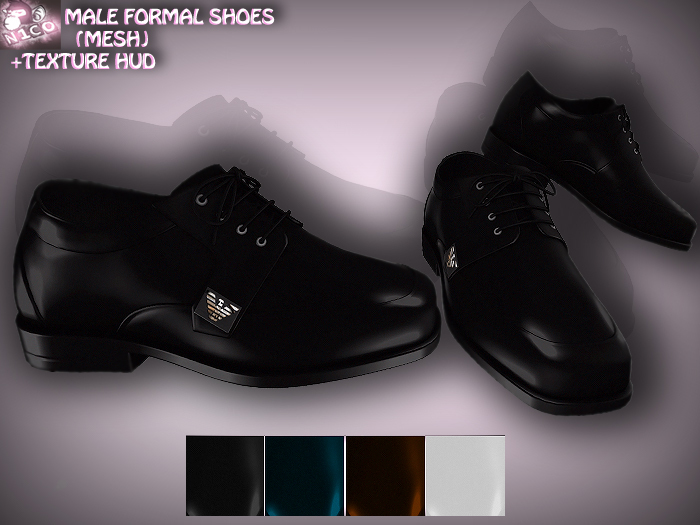 N1CO Male Formal Shoes + Texture HUD (mesh) BAGGED