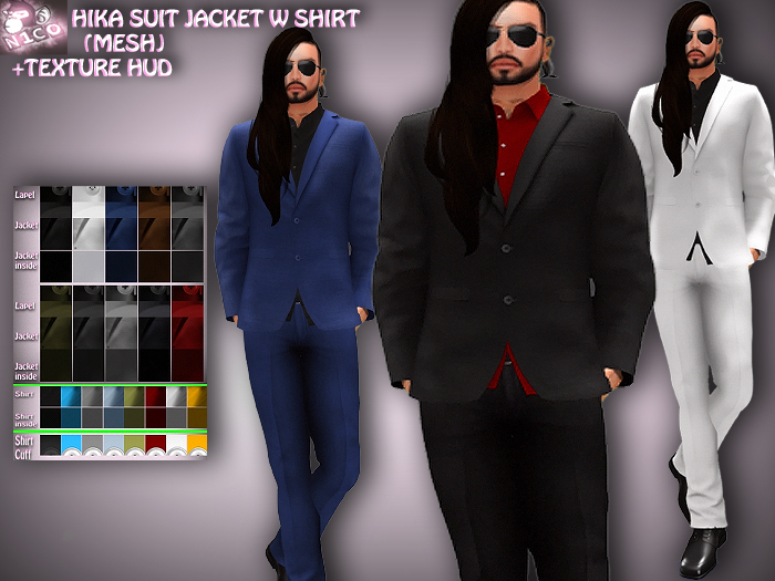 N1CO Hika Jacket w Open Colar Shirt  (mesh)  DEMO (boxed)