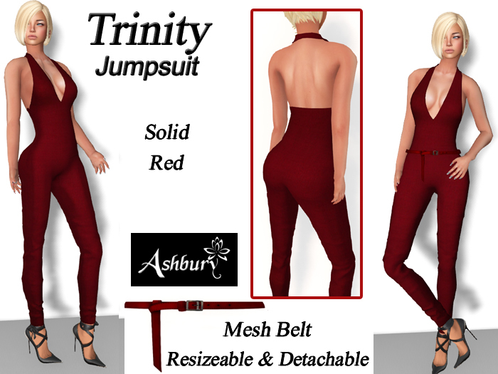 [ASHBURY] Trinity Jumpsuit Red