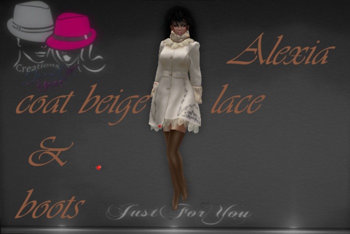 alexia coat beige lace