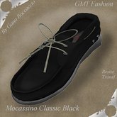 " GMT Mocassin Classic Black "  EXLUSIVE Shoes Sculpt For Man 