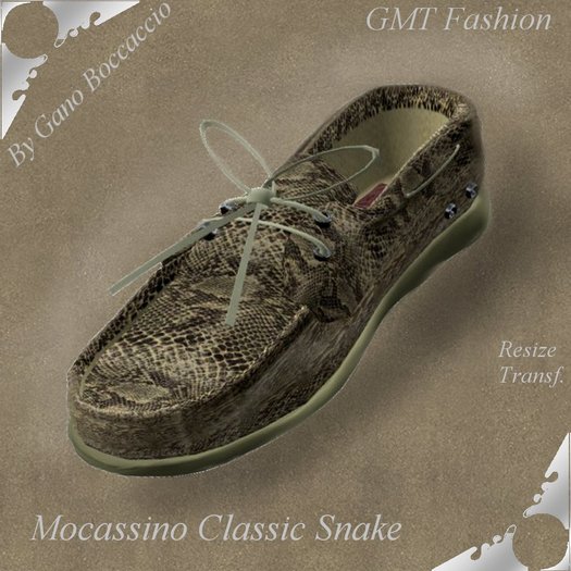 " GMT Mocassino Classic Snake  "  EXLUSIVE Shoes Sculpt For Man 