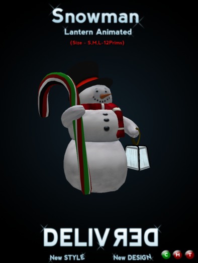Snowman 12 prims S-M-L