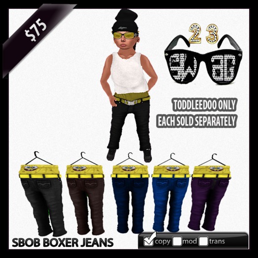 [23$] Sbob boxers jeans BLK BOX