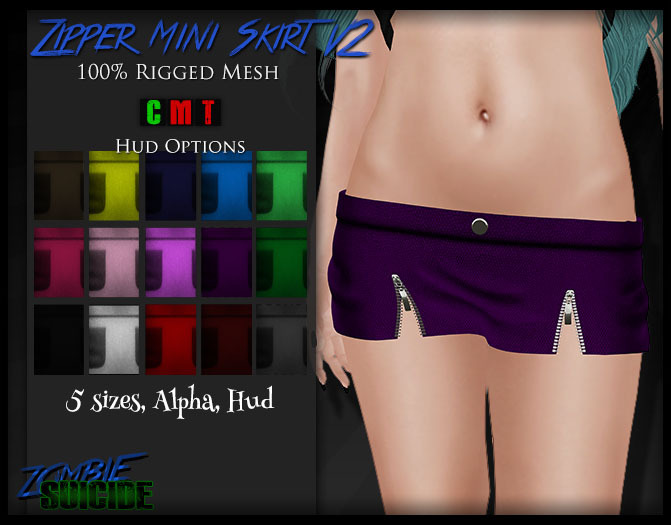 :Z.S: Zipper Mini Skirt V2