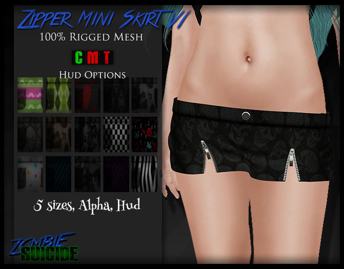 :Z.S: Zipper Mini Skirt V1