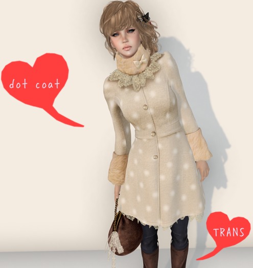 DREAM COIN@dot coat/beige