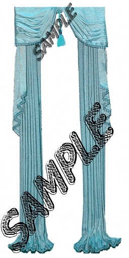 English drape curtains aqua - texture