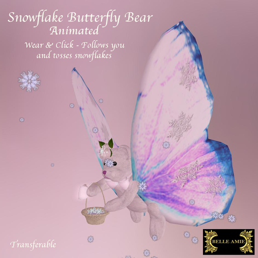 Belle Amie ~Pink Petal Butterfly Bear~ LG (boxed)