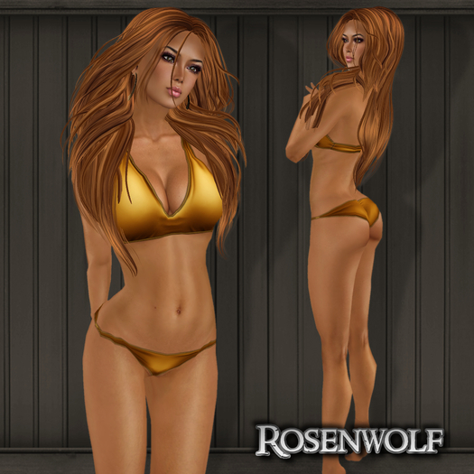 NEW Rosenwolf Design Halter Bikini - Copper