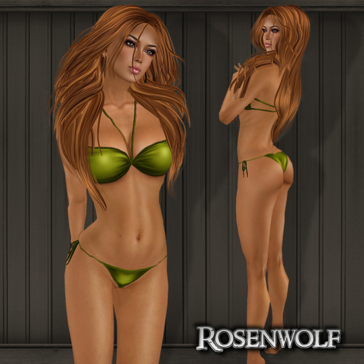 NEW Rosenwolf Design String Bikini - Olive
