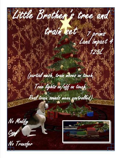 Little Brother's tree and train set