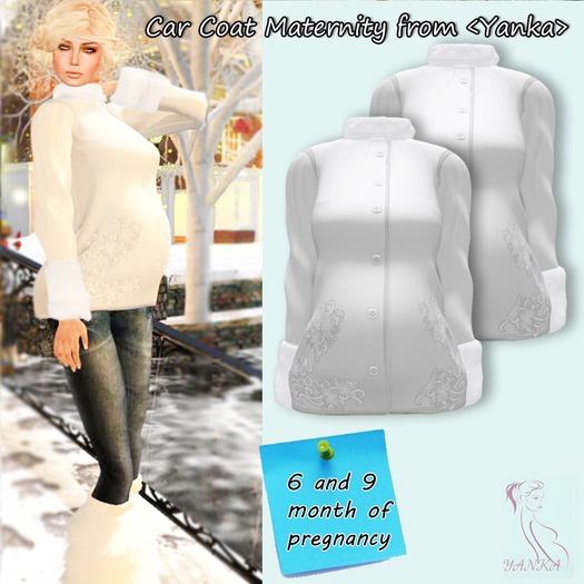 Car Coat Maternity from <Yanka>  White