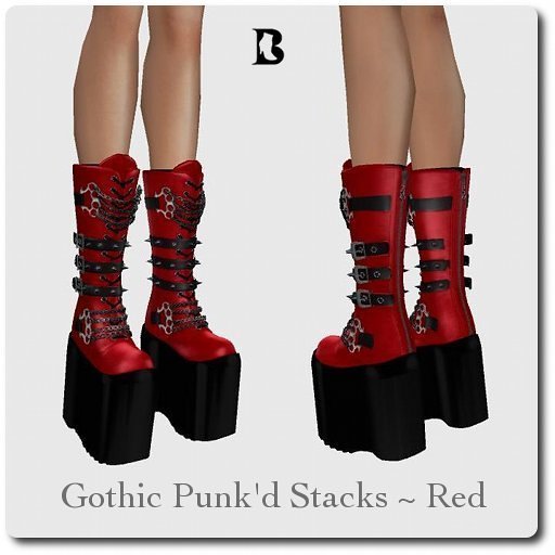 Blackburns Gothic Punk'd Stacks Red