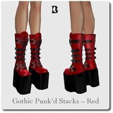 Blackburns Gothic Punk'd Stacks Red