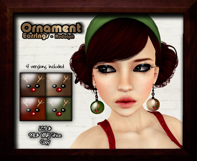 [VIRTUAL/INSANITY] ORNAMENT Earrings - Rudolph