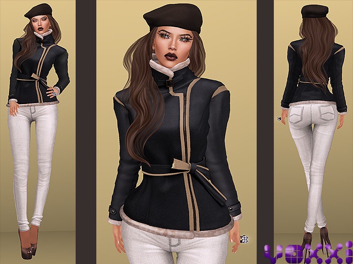.::voxxi::. [Romy] Leather Jacket & Pants Black Pack