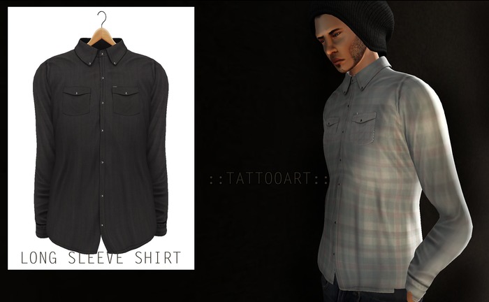 ::TATTOOART::LONG SLEEVE SHIRT BLACK