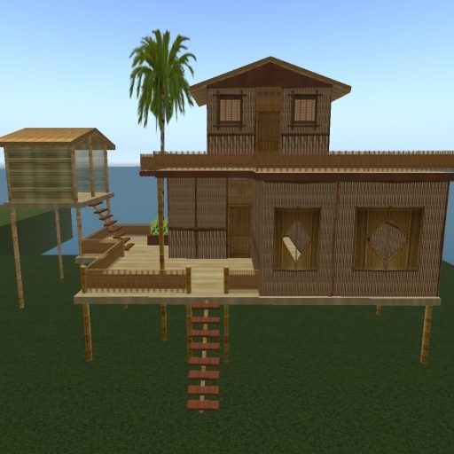 Tiki House With Palm BTS 
