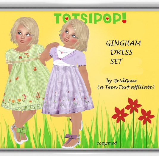 TOTSIPOP! Gingham Dress set