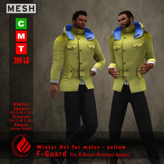 F-Guard Winter Set male - yellow