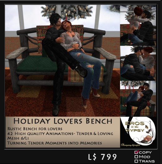 Holiday Lovers Bench [Boxed]