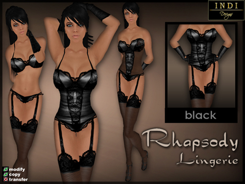INDI Designs - Rhapsody Lingerie black