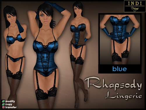 INDI Designs - Rhapsody Lingerie blue