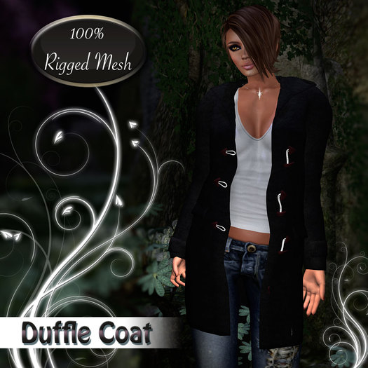 Mesh_ Duffle Coat black
