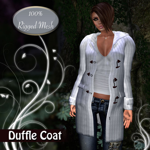 Mesh_ Duffle Coat white