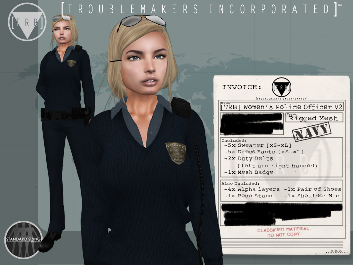 [TRB] Women's Police Officer v2: Navy