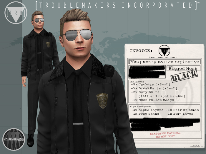 [TRB] Men's Police Officer v2: Black