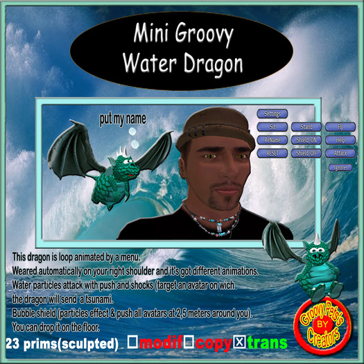 **Mini Groovy Water Dragon