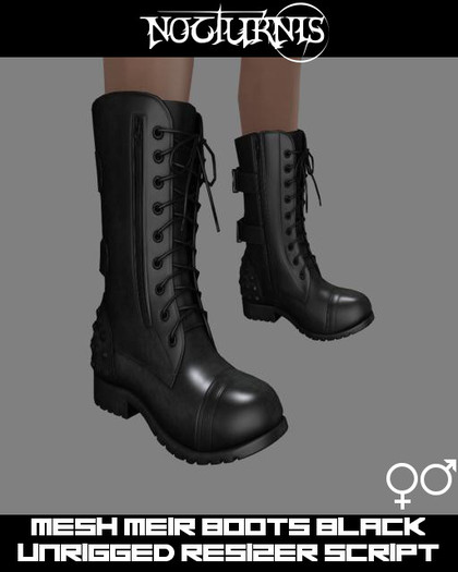 Nocturnis Mesh Meir Boots Black (Resizer Script)