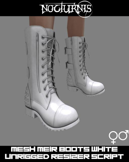 Nocturnis Mesh Meir Boots White (Resizer Script)