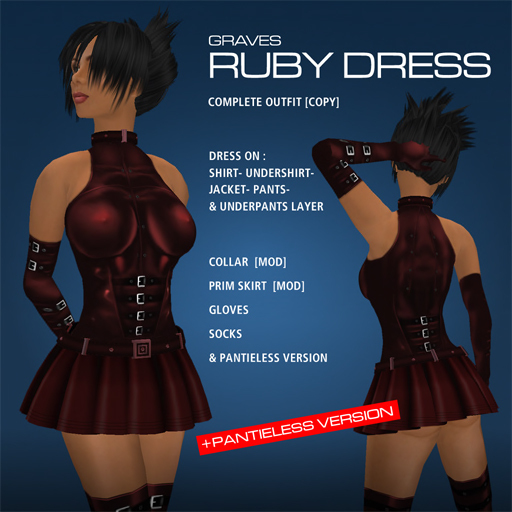 GRAVES Ruby Dress - leather latex