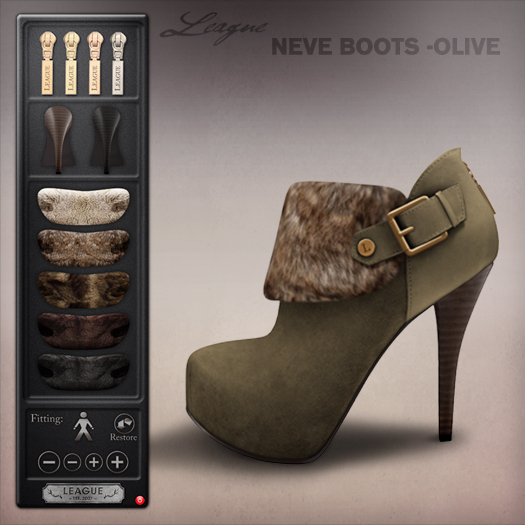 *League* Neve Boots -Olive