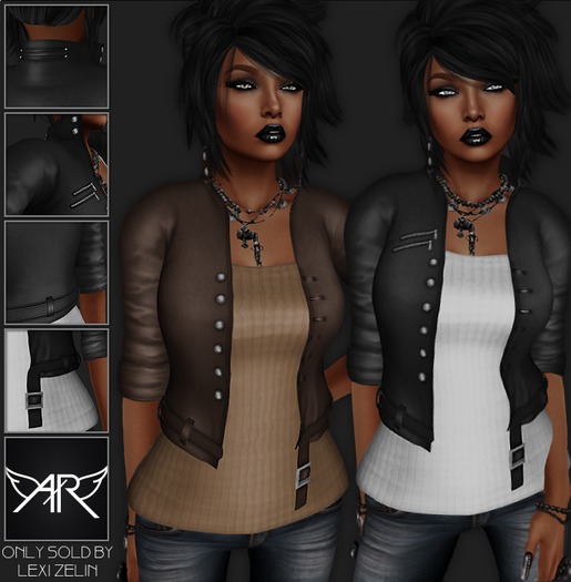 AngelRED - FULL PERM Mesh Gold Dust Jacket & Tank [DEMO]