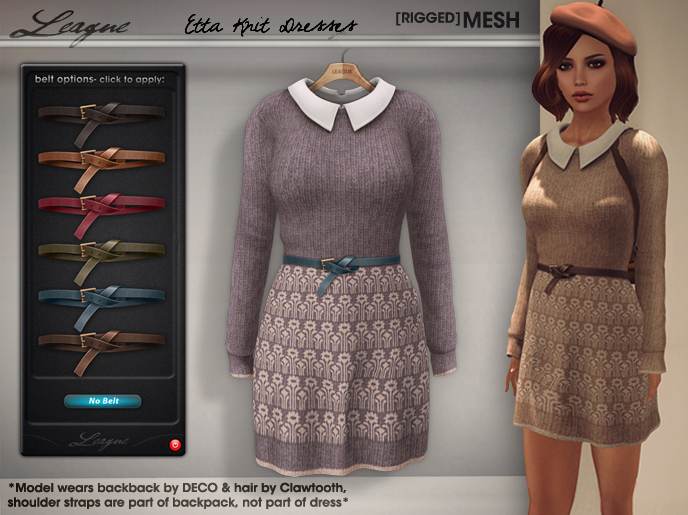 *League* Etta Knit Dress -Old Lavender