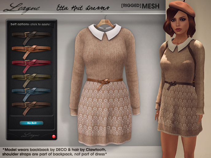 *League* Etta Knit Dress -Beige