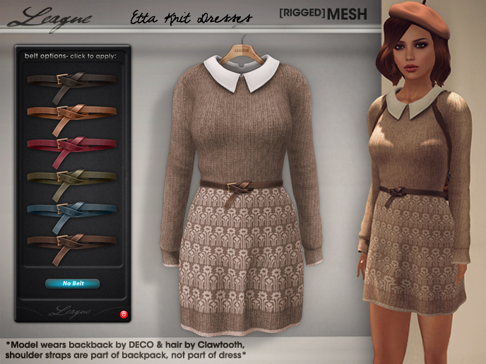 *League* Etta Knit Dress -Oatmeal