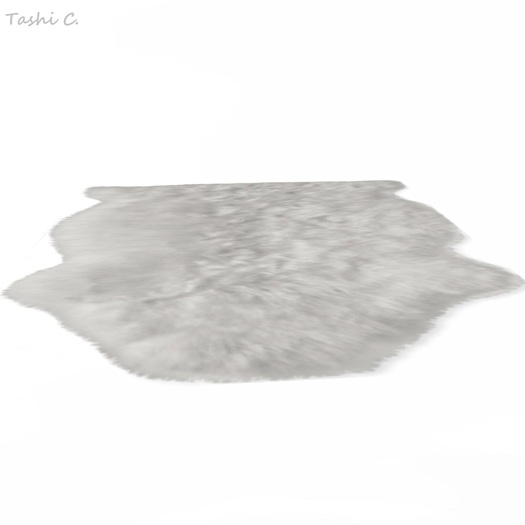 TC - Fur Rug Pose Stand I - White