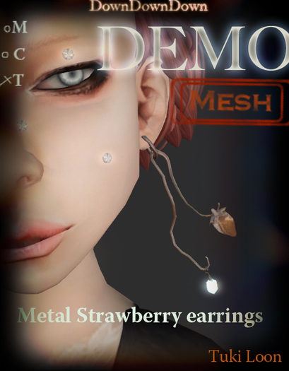 Metal Strawberry earrings_DEMO