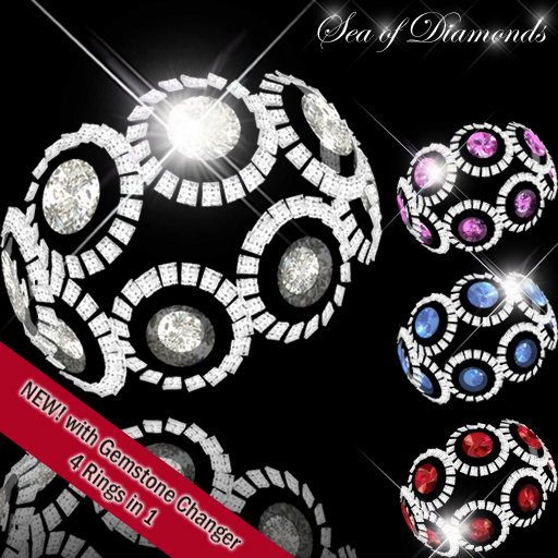 Ring - Gemstone Changing Ring Envious 4 Rings in 1 (box)