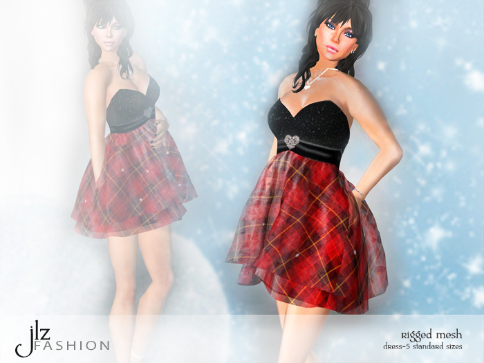 Mesh Holiday Dress [Red] - great for Christmas