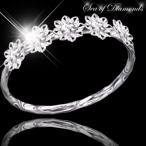 Ring - Platinum Petals Ring Flower Ring (box)