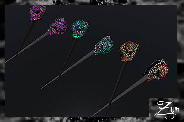 Zyn ~ Jeweled Snailshell Chopsticks ~