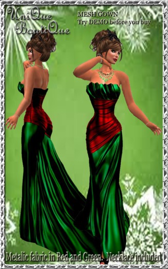 *UniQue*  Xanna red and green no sparkle