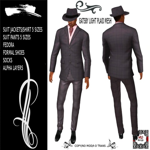 Gatsby Suit Light Plaid MESH