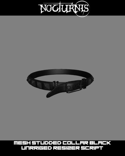 Nocturnis Mesh Studded Collar Black (Resizer Script)